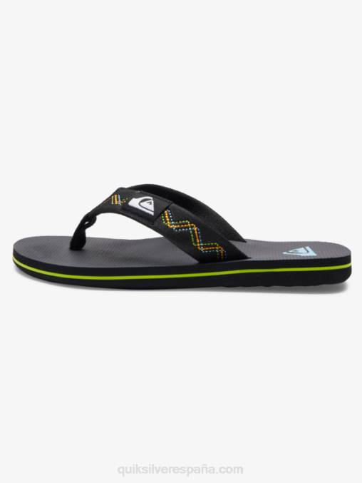 verde negro 8-16 molokai sandalias con puntadas D6T4D2148 Niños Quiksilver